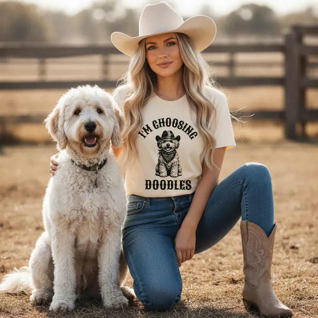 Western Choosing Doodles Signature T-Shirt in by Puppy Jo