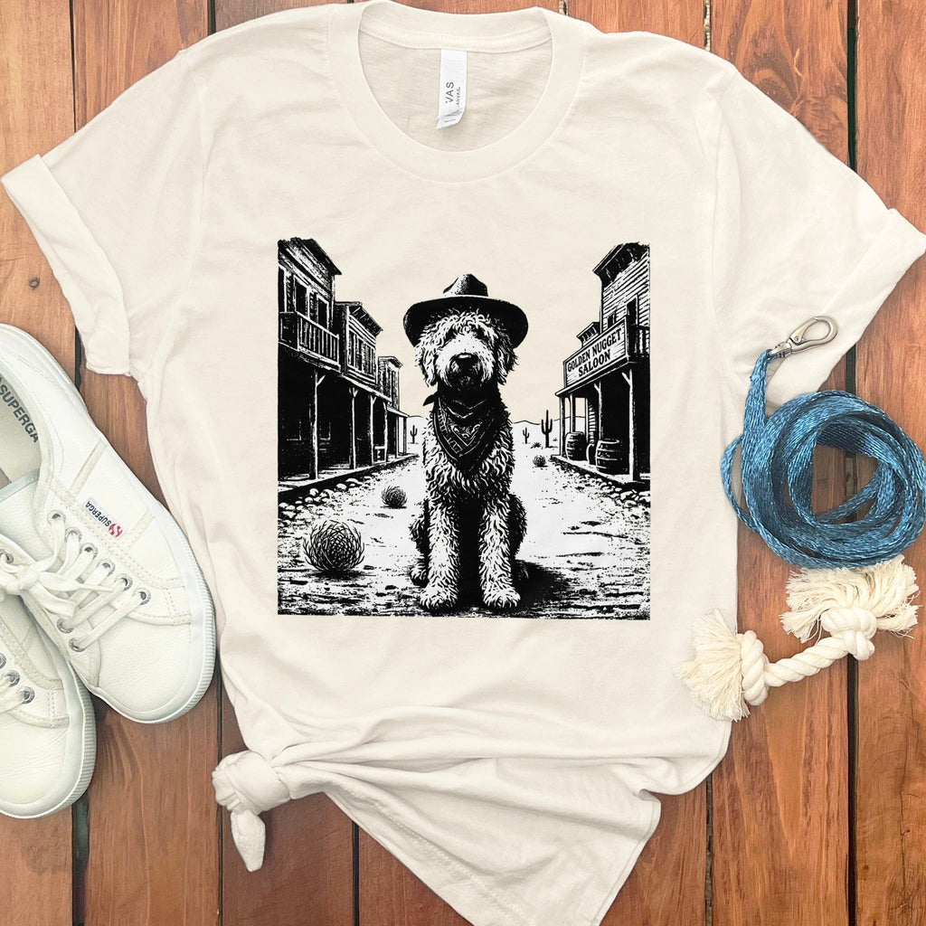 Western Country Doodle T-Shirt in Natural / S by Puppy Jo