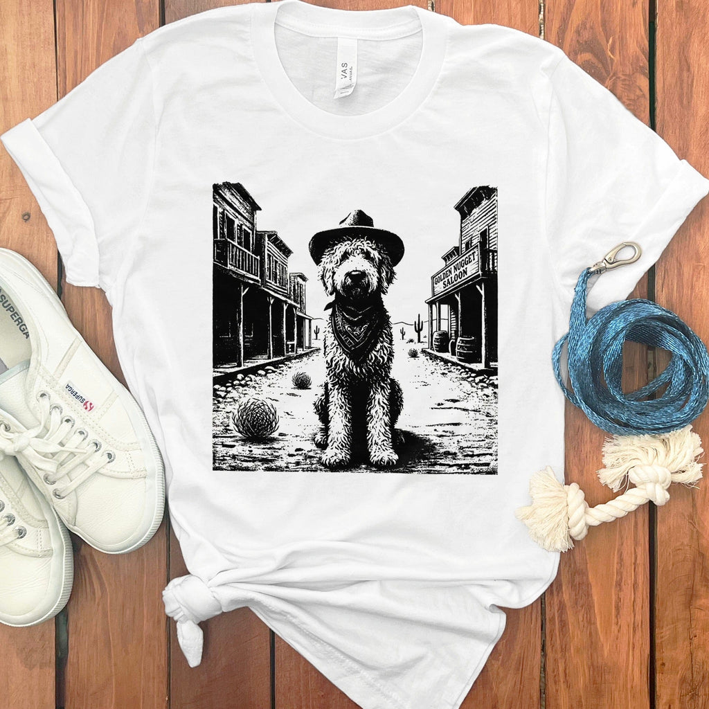 Western Country Doodle T-Shirt in White / S by Puppy Jo