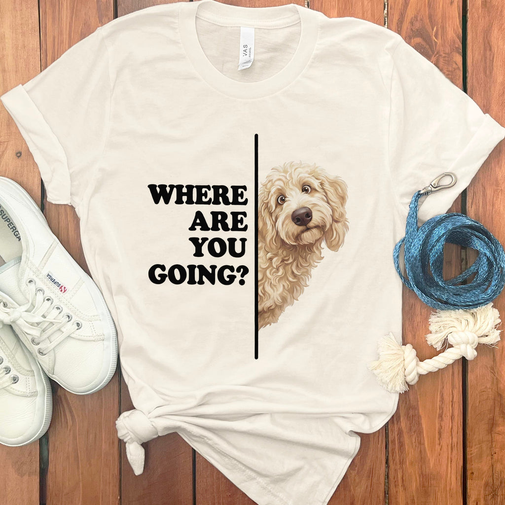 Where Going Cream Goldendoodle T-Shirt in Natural / M by Puppy Jo