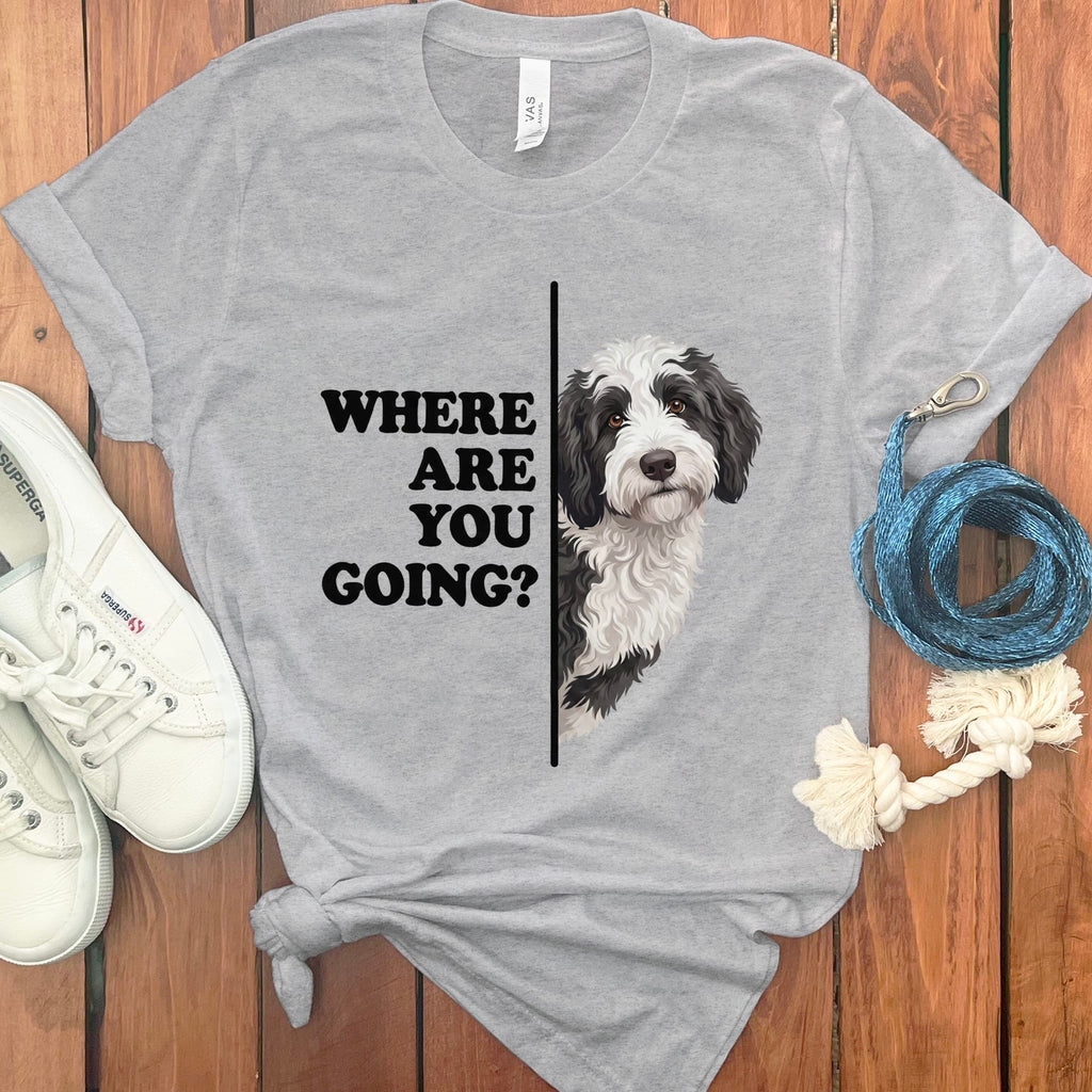 Where Going Sheepadoodle T-Shirt in Athletic Heather / M by Puppy Jo