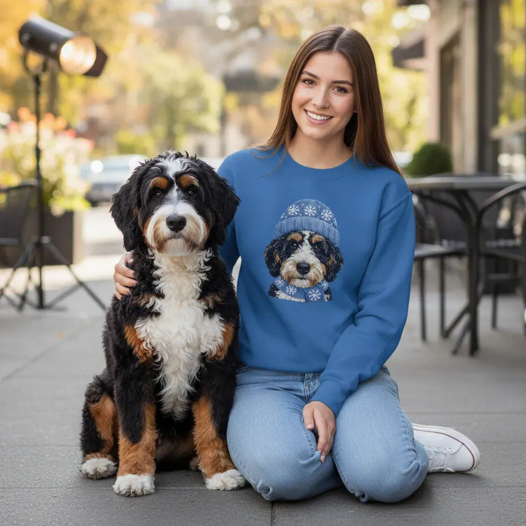 Winter Vibes Ausisiedoodle Sweatshirt in by Puppy Jo
