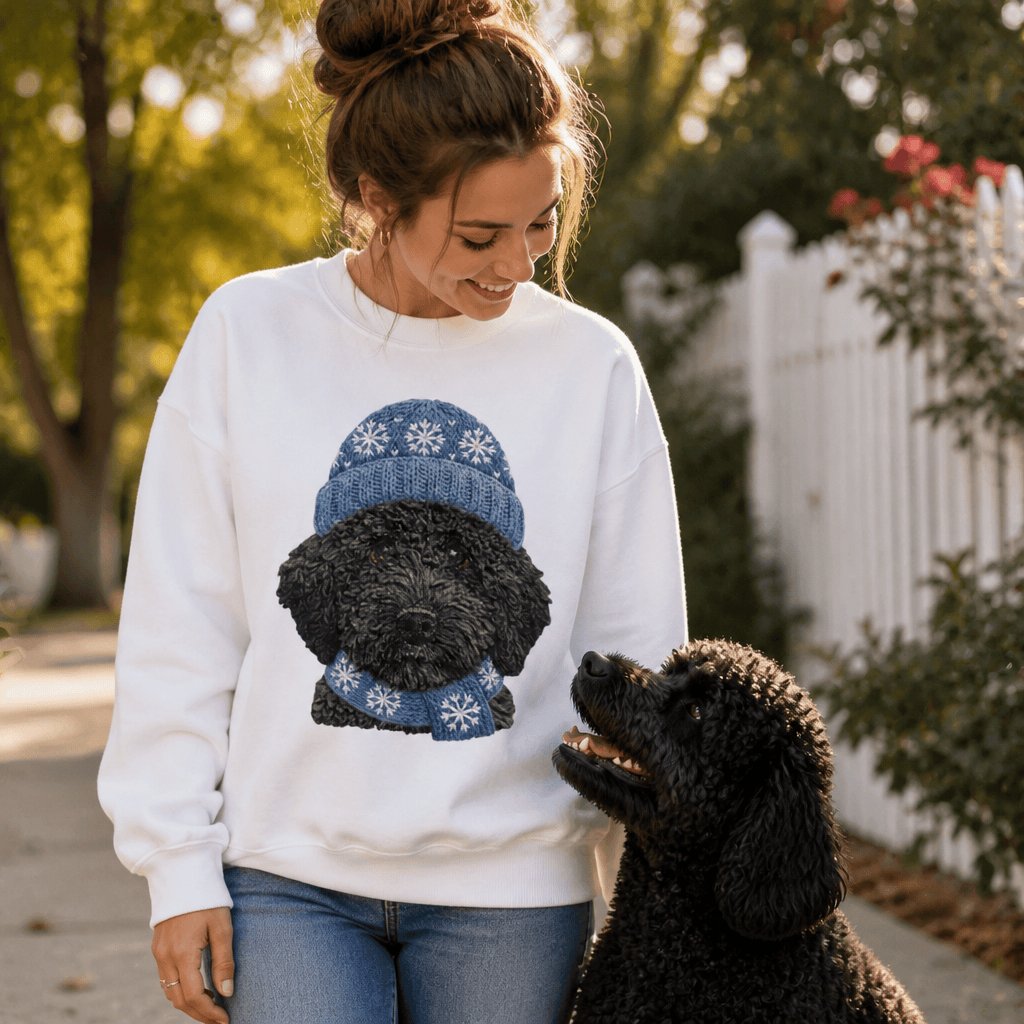 Winter Vibes Black Goldendoodle Sweatshirt in by Puppy Jo