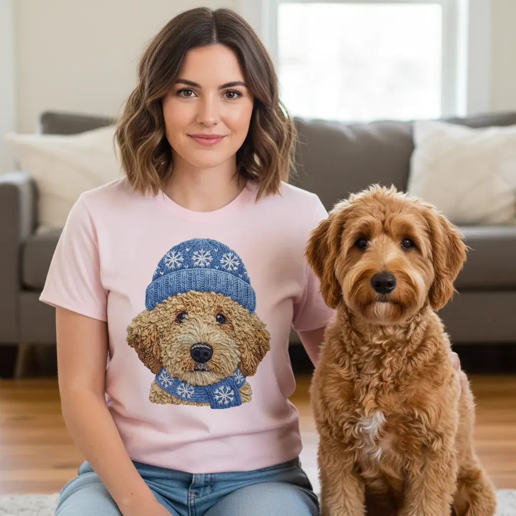 Winter Vibes Cavapoo T-Shirt in by Puppy Jo
