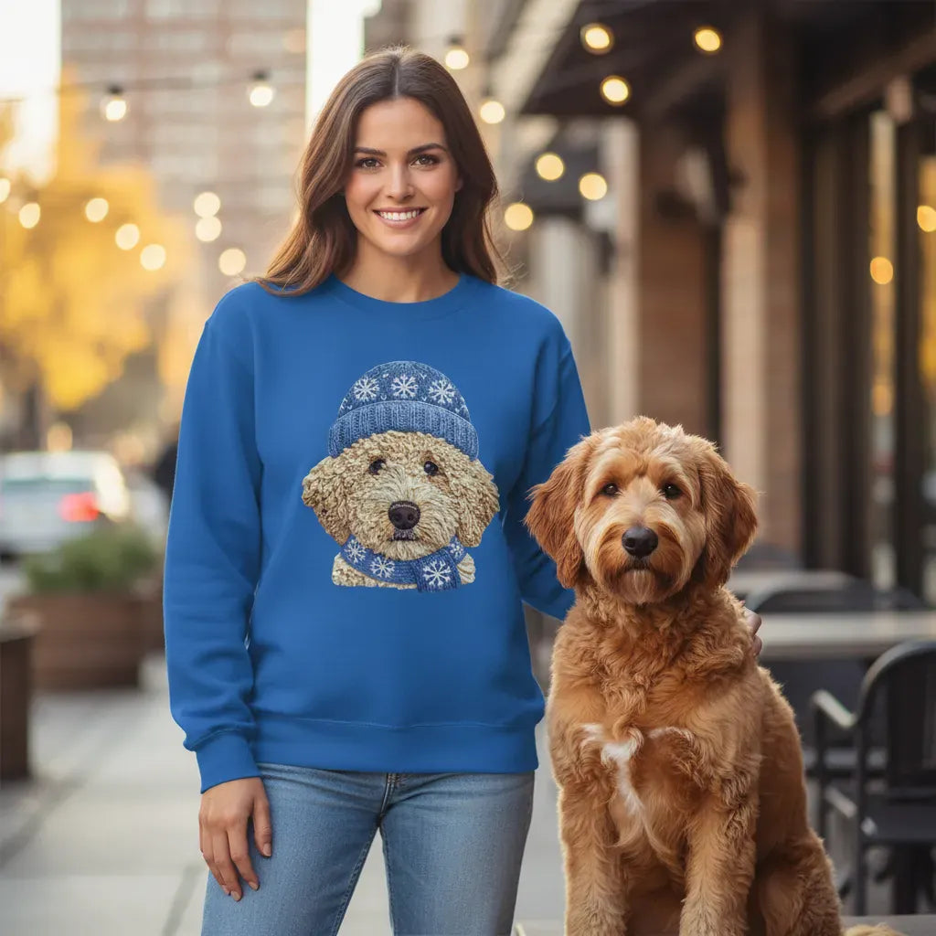 Winter Vibes Cream Goldendoodle Sweatshirt in by Puppy Jo