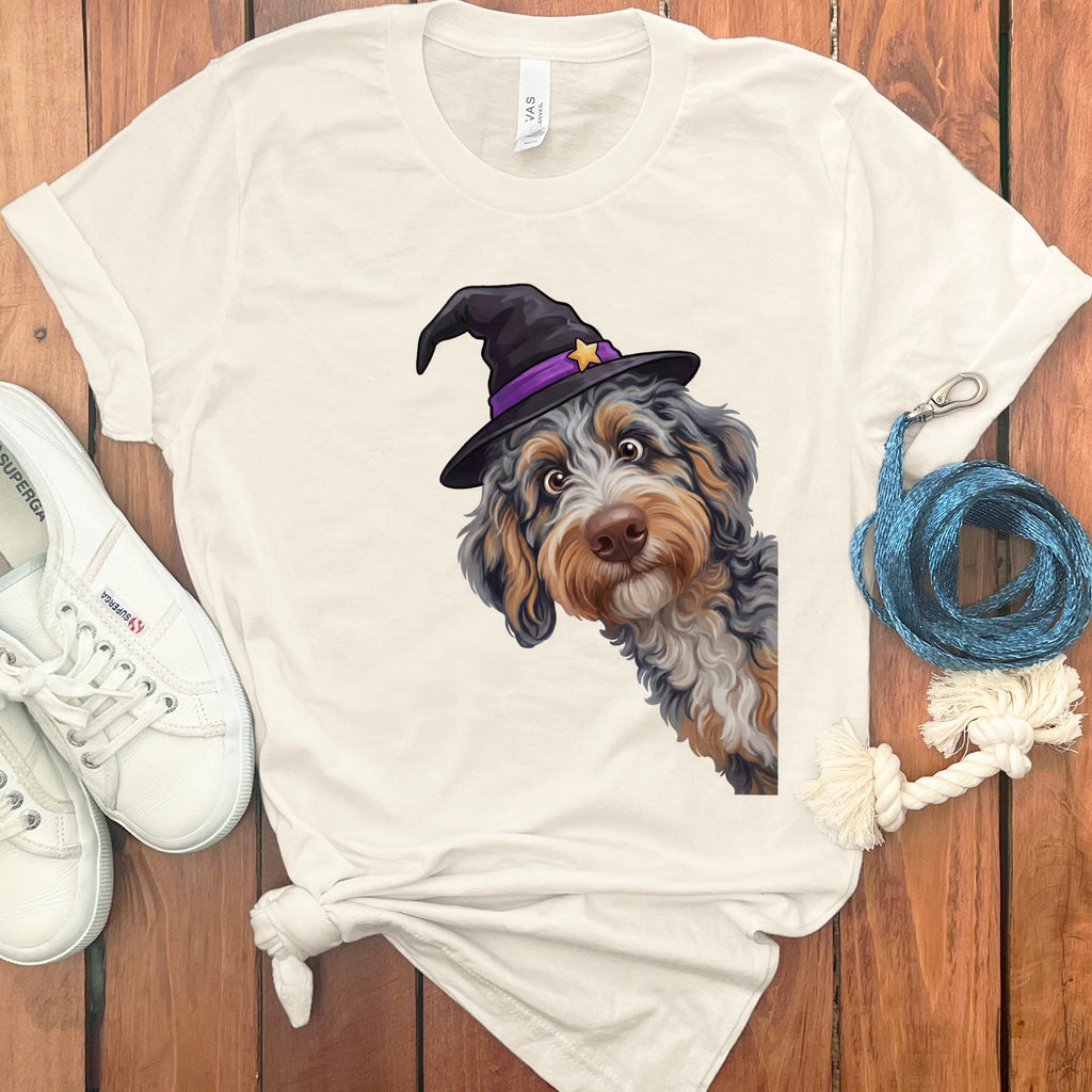 Witchy Aussiedoodle T-Shirt in Natural / M by Puppy Jo