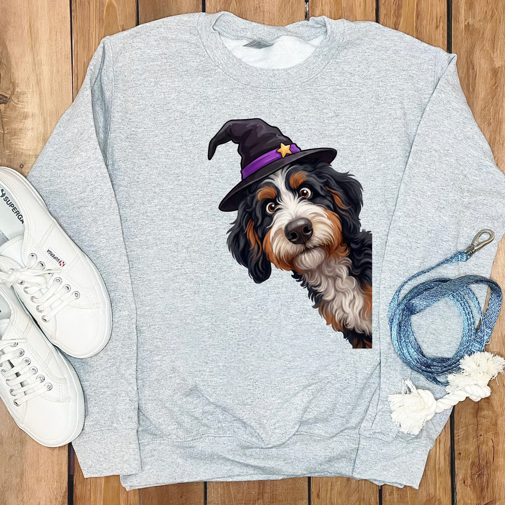 Witchy Bernedoodle Sweatshirt in Sport Grey / S by Puppy Jo