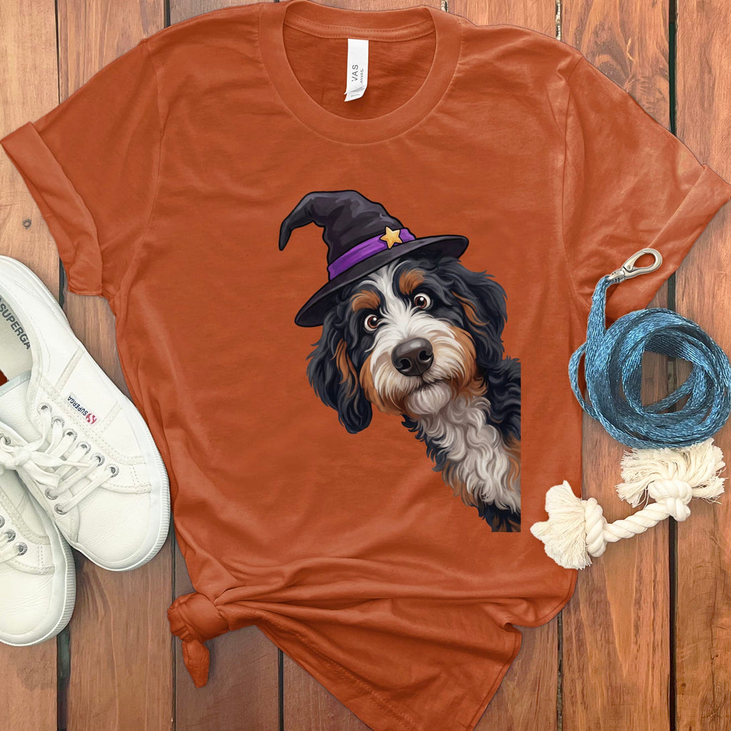 Witchy Bernedoodle T-Shirt in Autumn / M by Puppy Jo