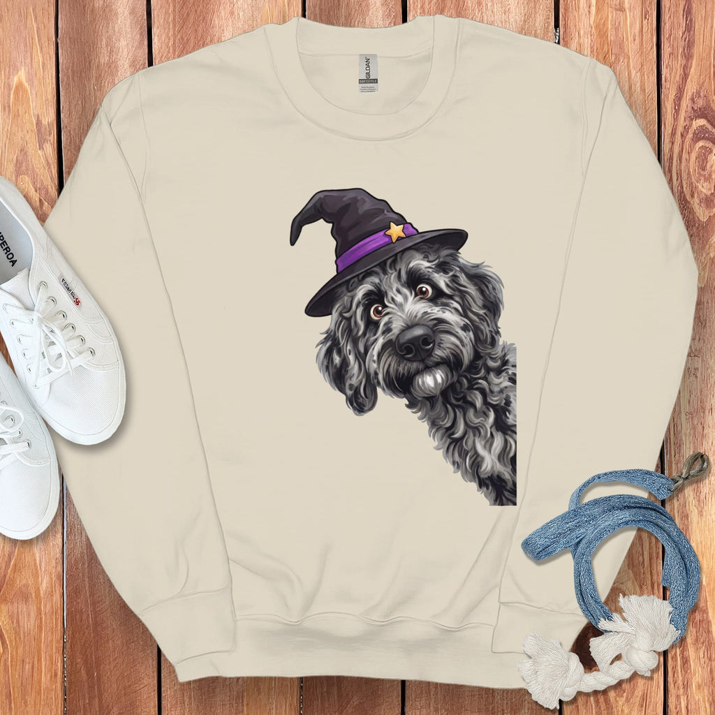Witchy Merle Goldendoodle Sweatshirt in Sand / M by Puppy Jo