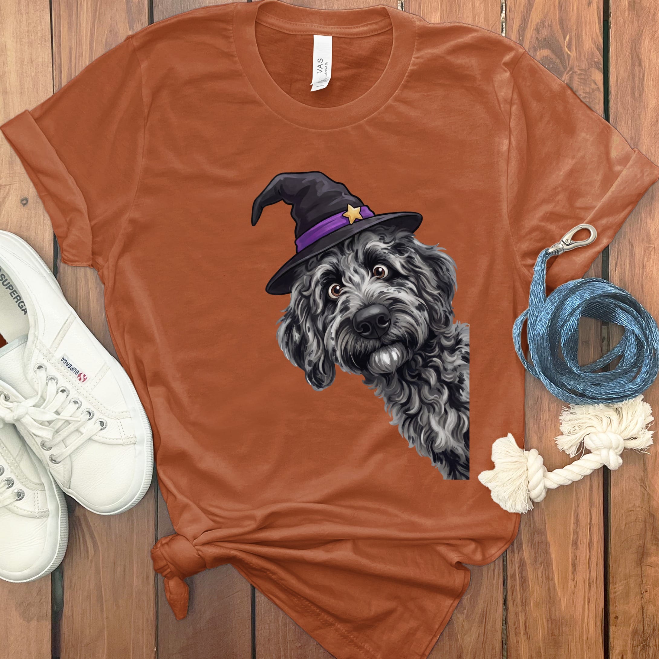 Witchy Merle Goldendoodle T-Shirt in Autumn / M by Puppy Jo