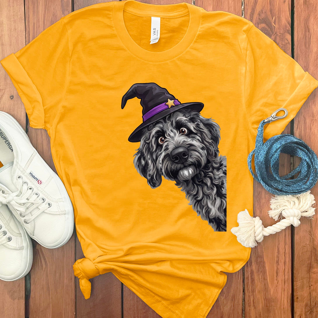 Witchy Merle Goldendoodle T-Shirt in Gold / M by Puppy Jo