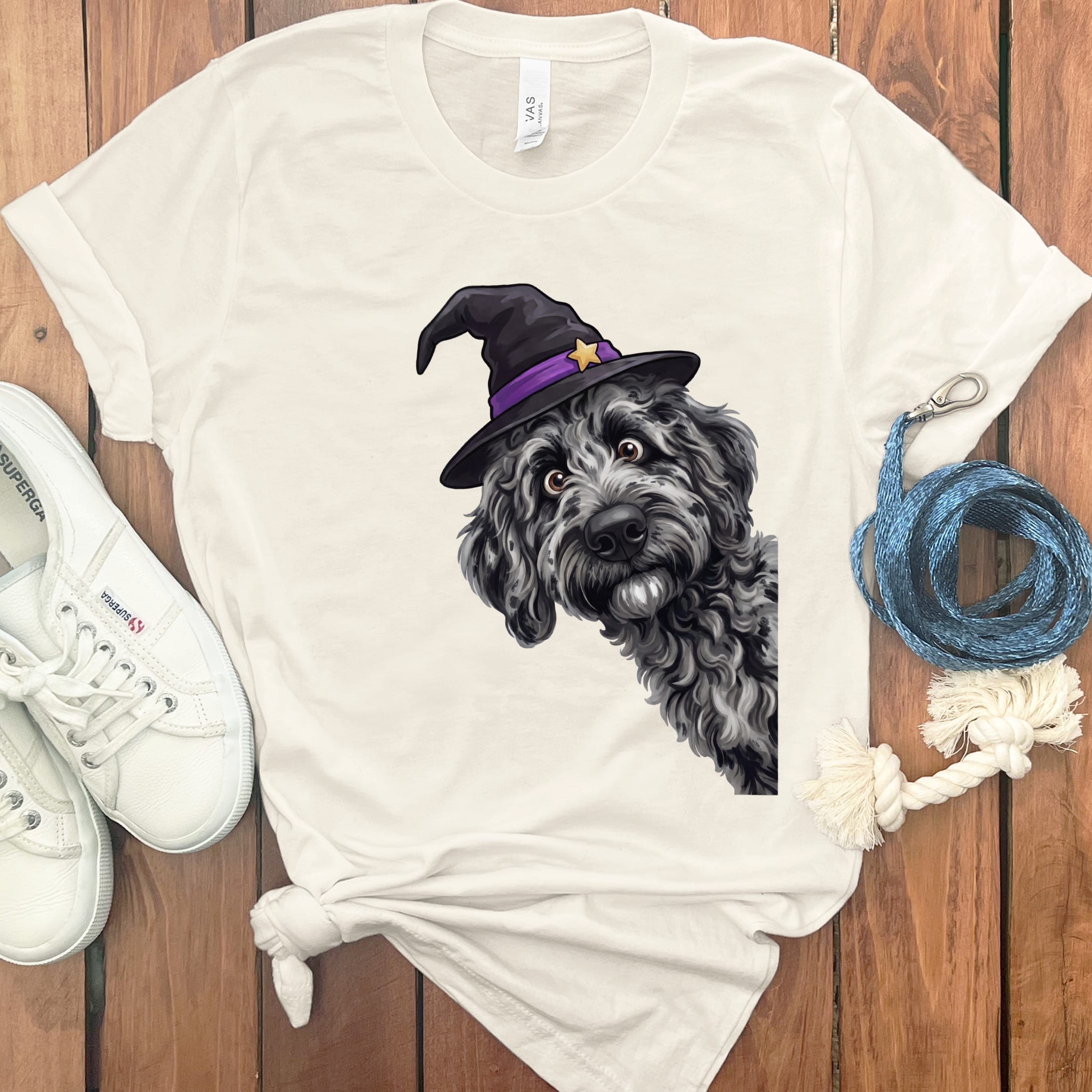 Witchy Merle Goldendoodle T-Shirt in Natural / M by Puppy Jo