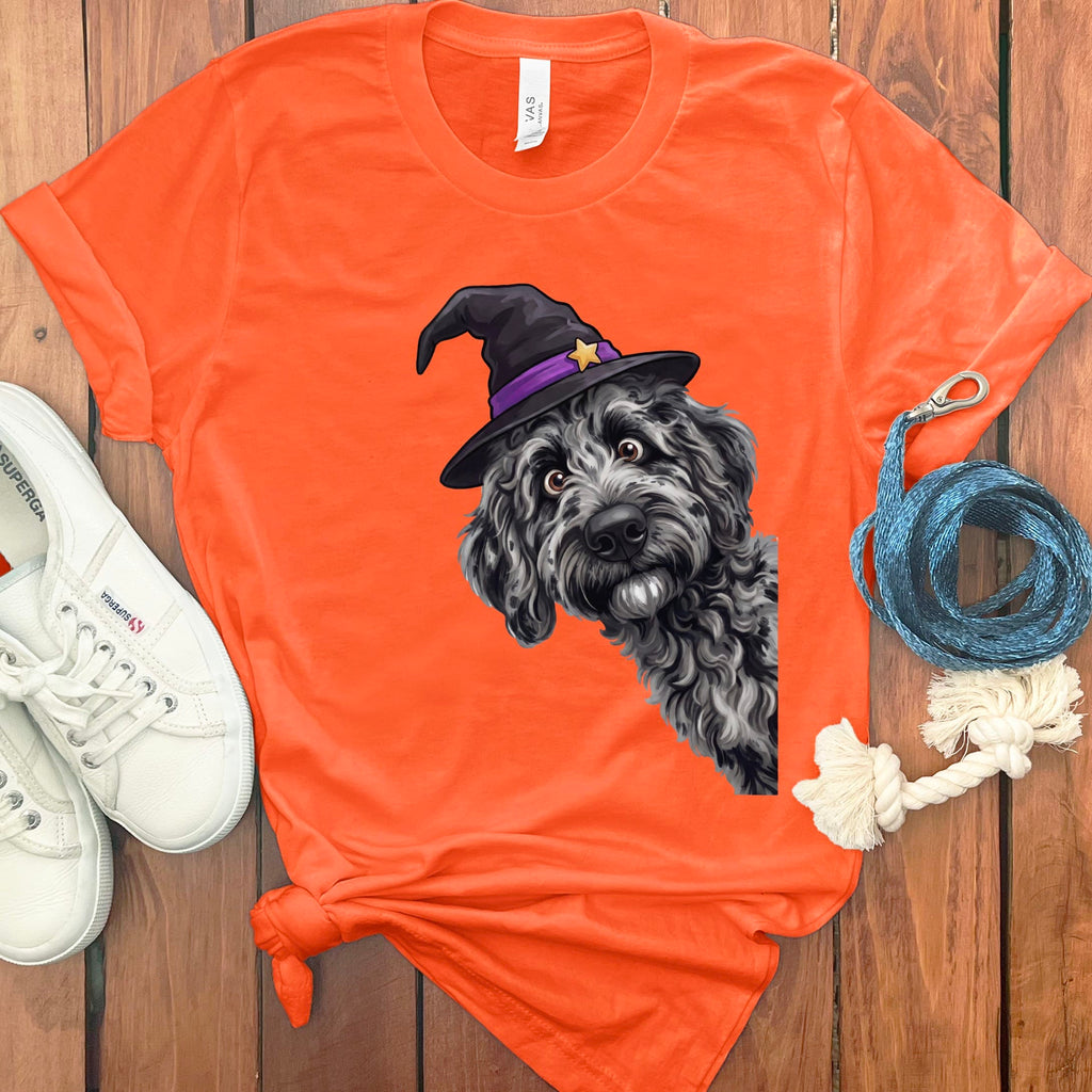 Witchy Merle Goldendoodle T-Shirt in Orange / M by Puppy Jo
