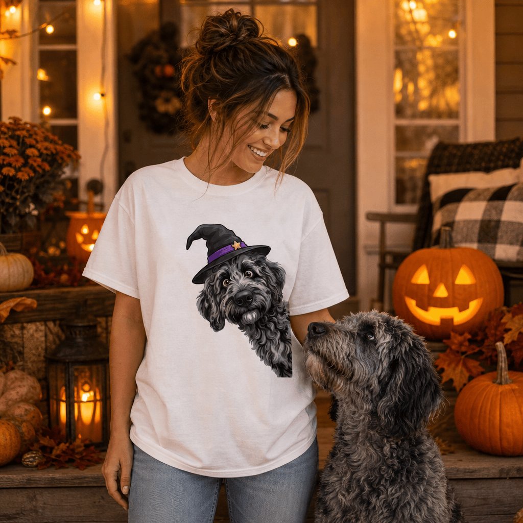 Witchy Merle Goldendoodle T-Shirt in by Puppy Jo