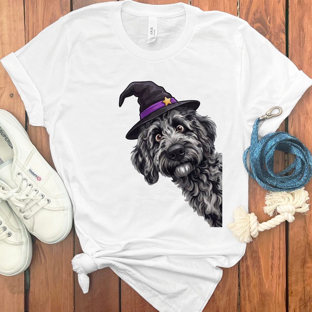 Witchy Merle Goldendoodle T-Shirt in White / M by Puppy Jo