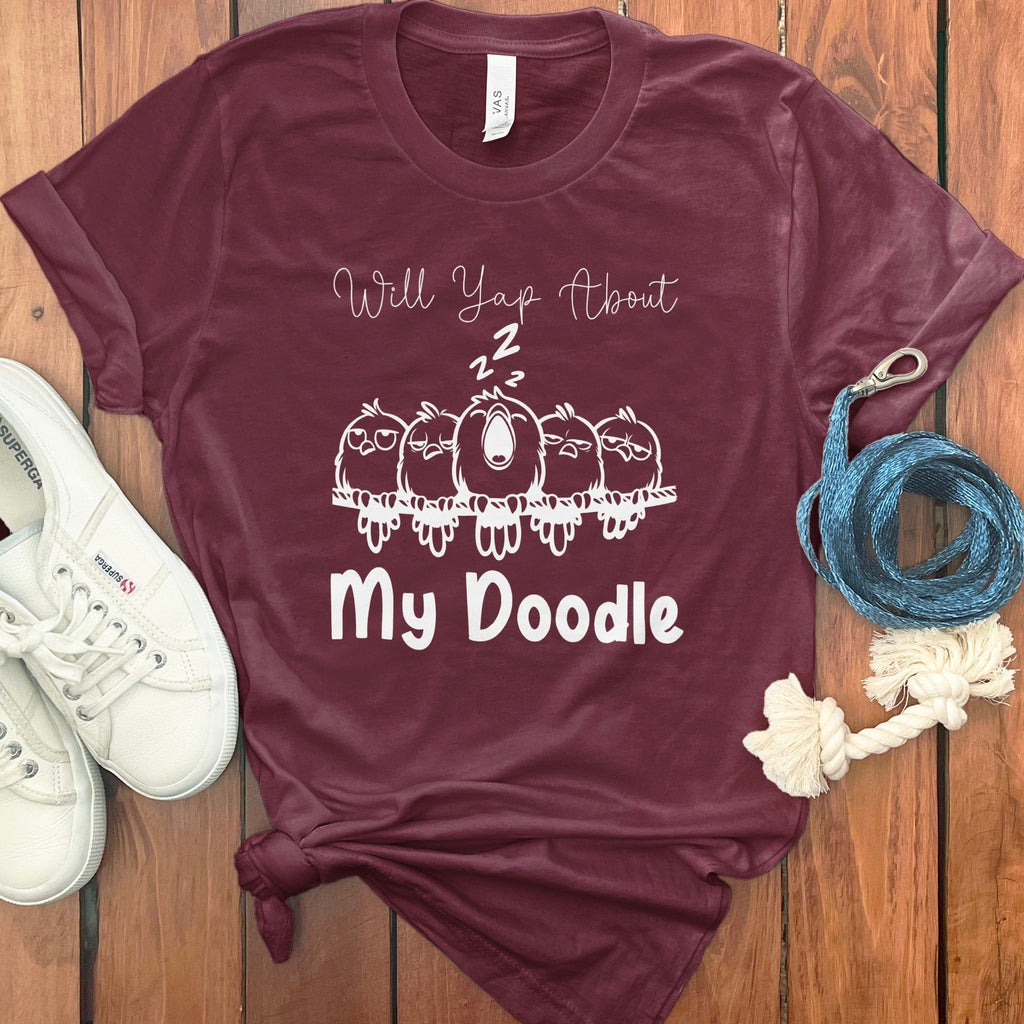 Yap About Doodle T-Shirt in Maroon / S by Puppy Jo
