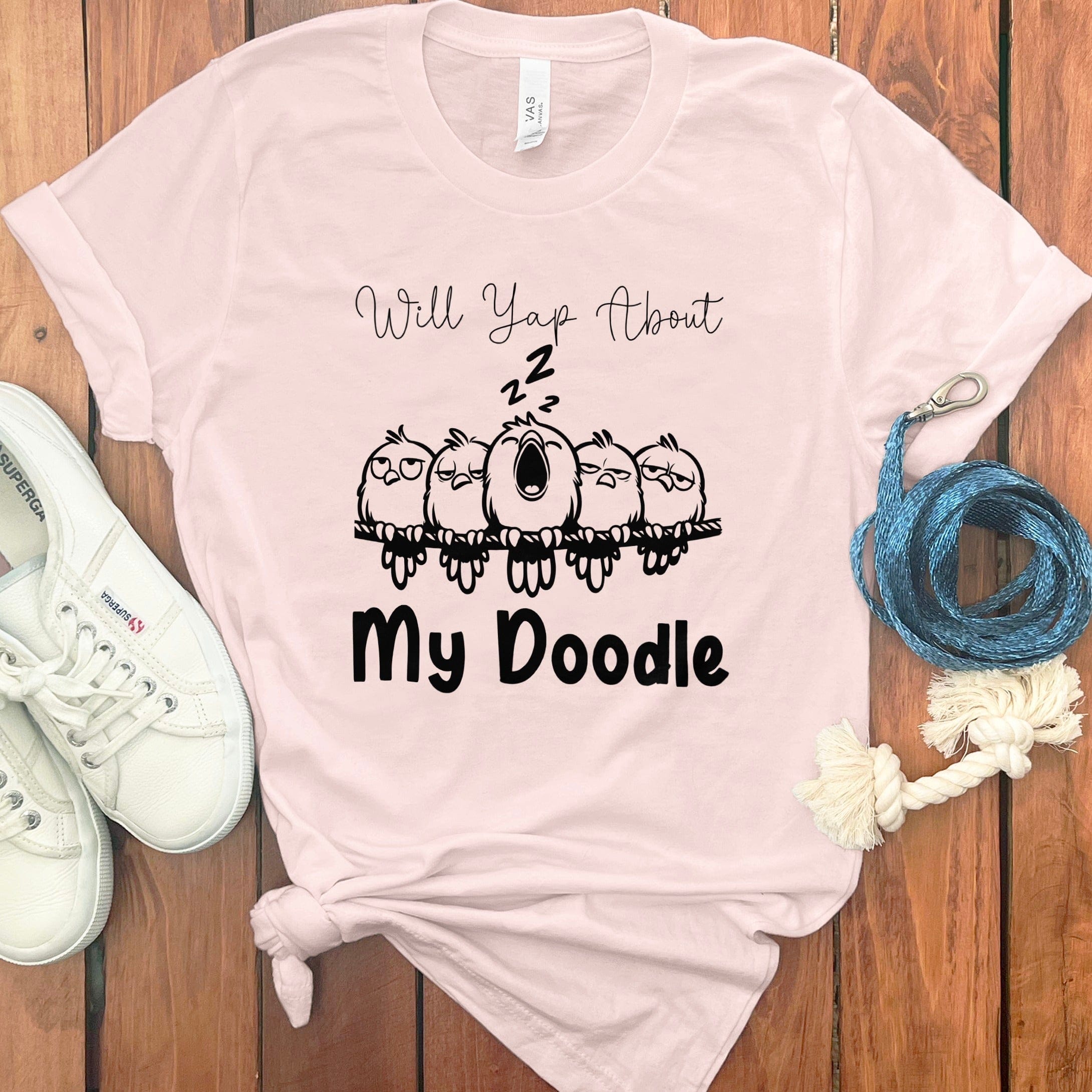 Yap About Doodle T-Shirt in Soft Pink / S by Puppy Jo