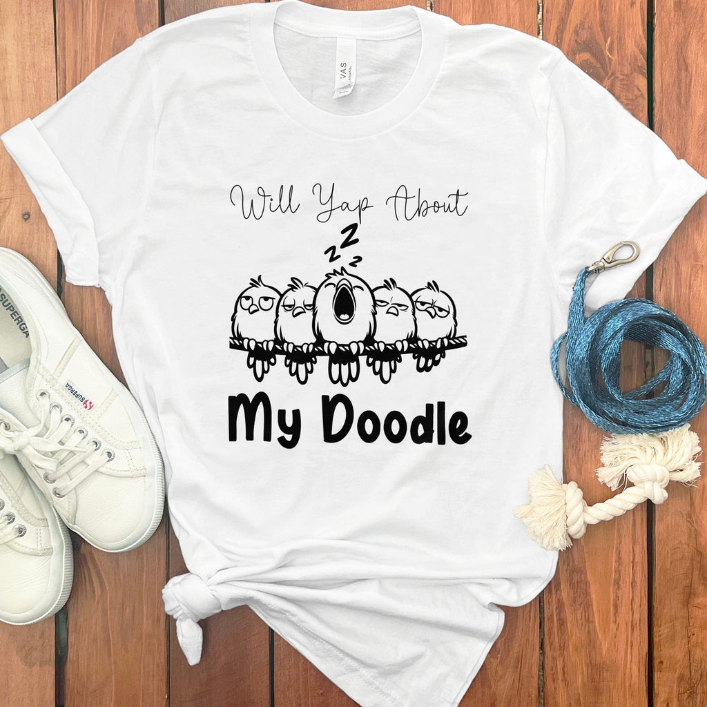Yap About Doodle T-Shirt in White / S by Puppy Jo