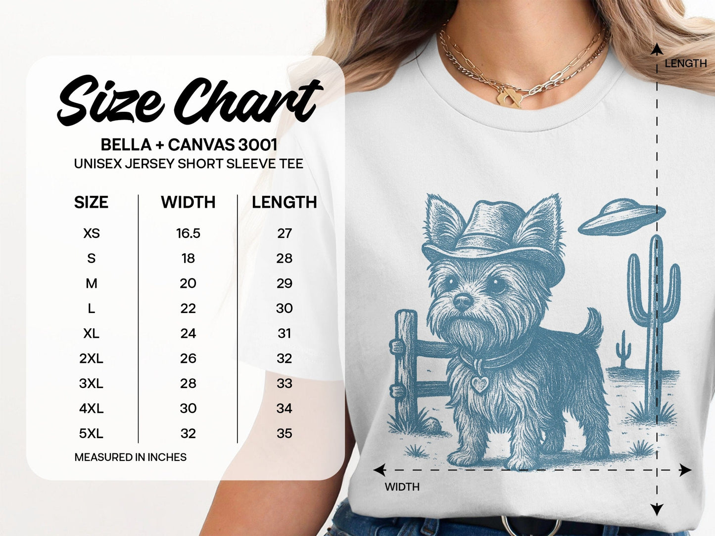 Graphic Dog Tee with Cactus and UFO Unisex T-Shirt product