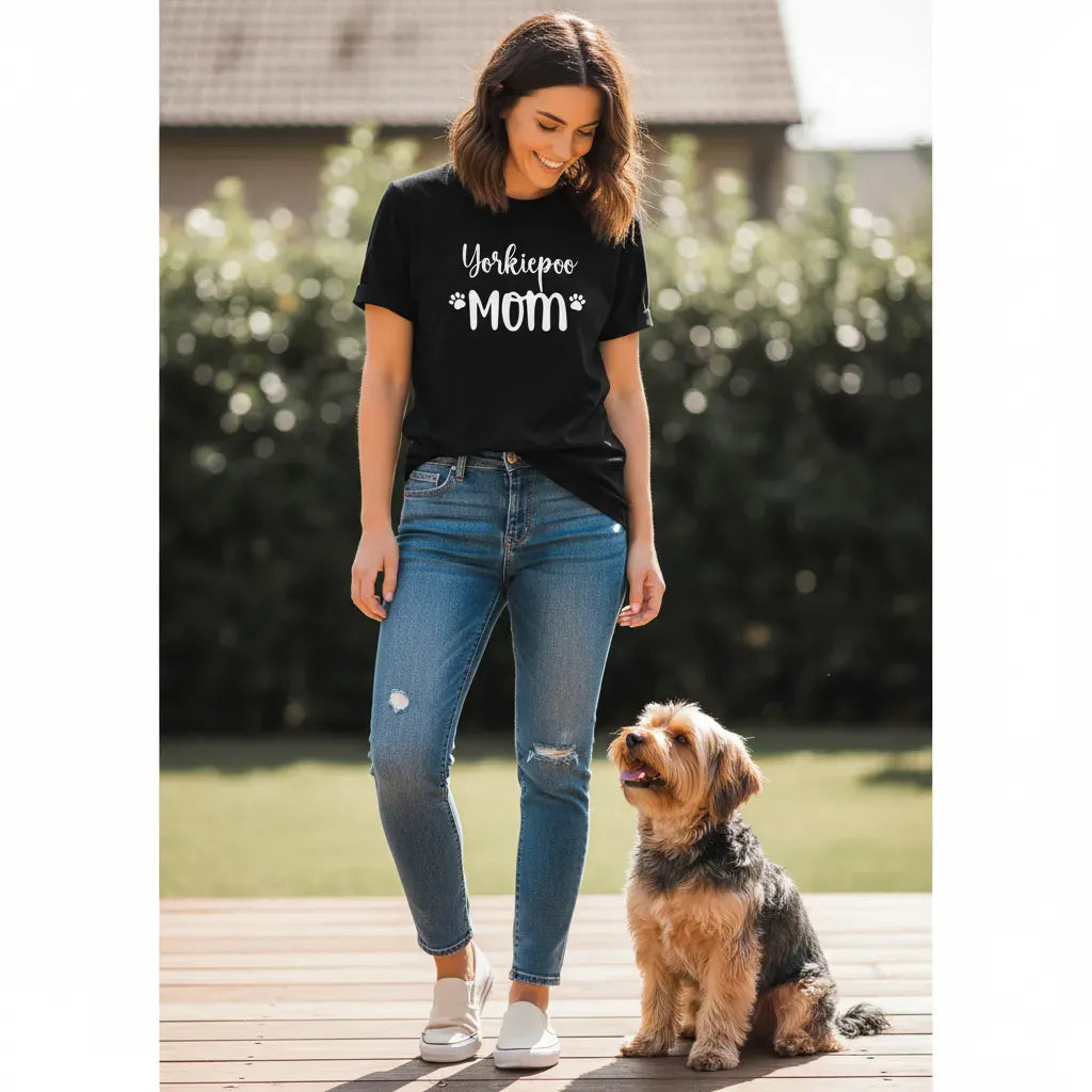 Yorkiepoo Mom T-Shirt in by Puppy Jo