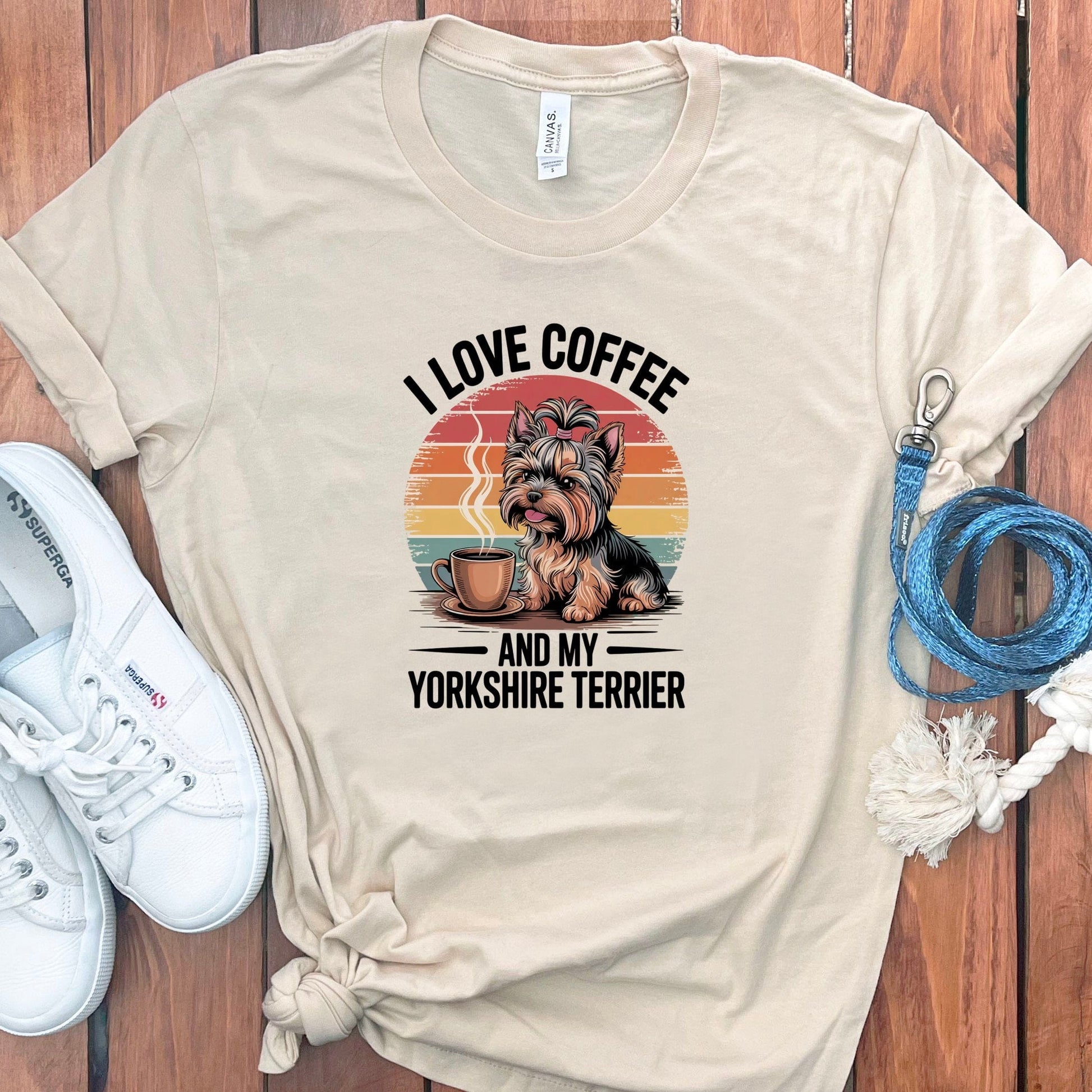 I Love Coffee and My Yorkshire Terrier T-shirt product type