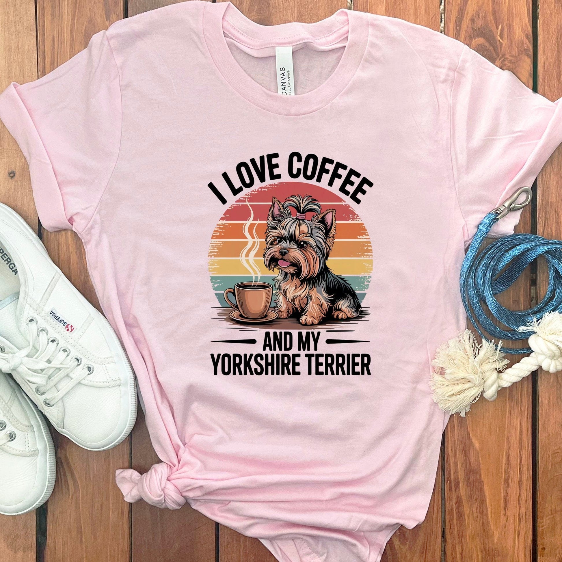I Love Coffee and My Yorkshire Terrier T-shirt product type