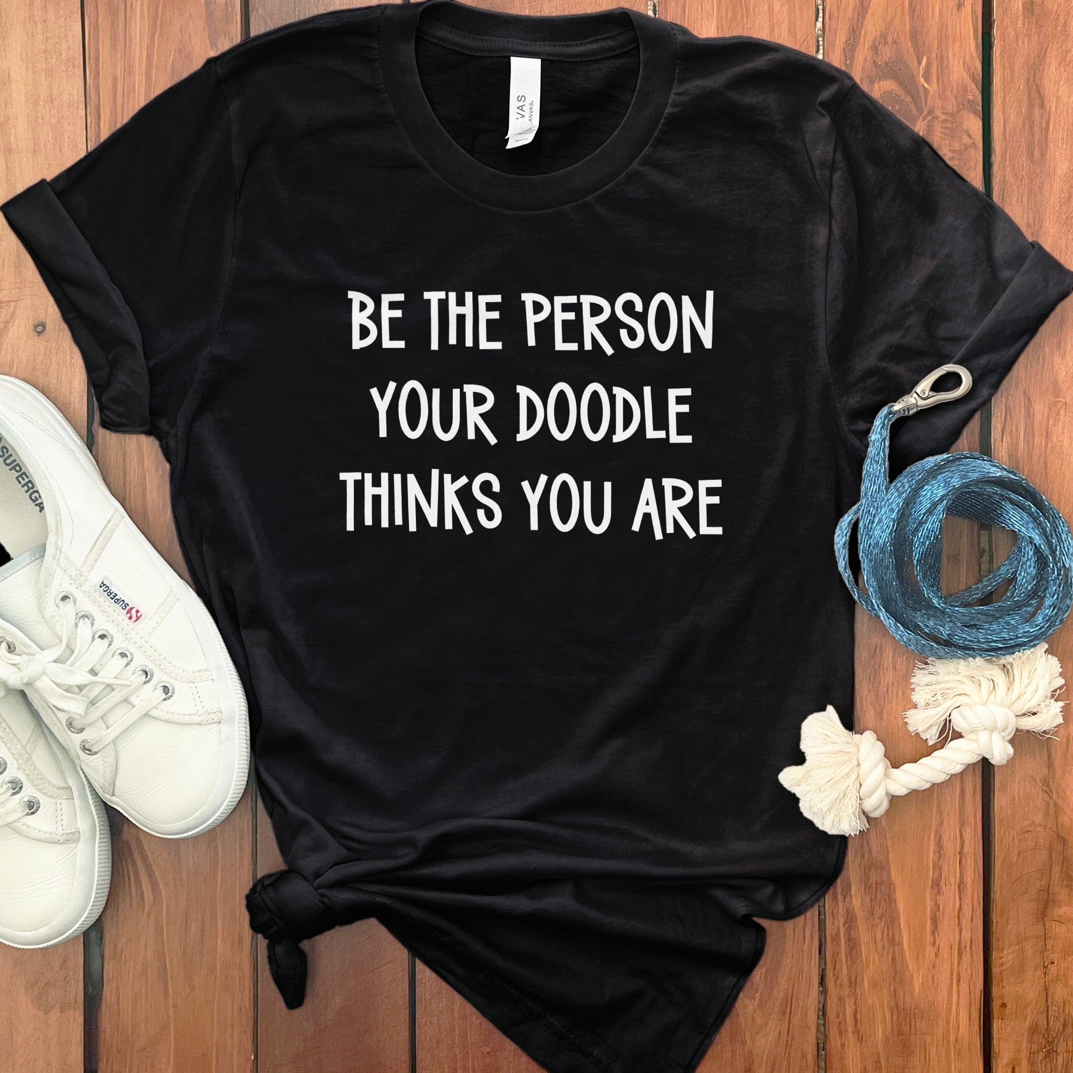 Your Doodle Thinks T-Shirt in Black / S by Puppy Jo