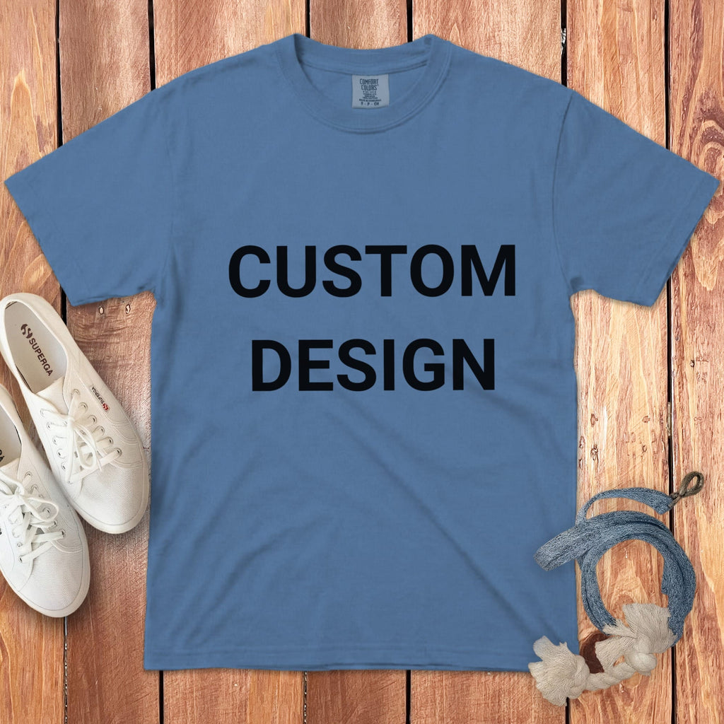 Your Ideas - One of a Kind Design - Custom Signature T-Shirt in Blue Jean / S by Puppy Jo