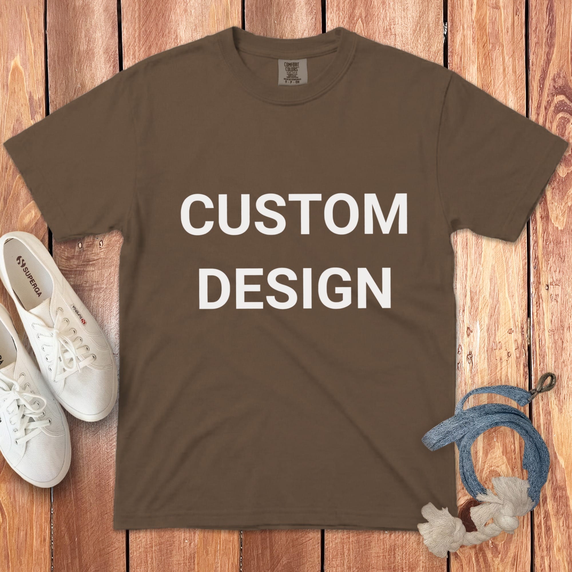 Your Ideas - One of a Kind Design - Custom Signature T-Shirt in Espresso / S by Puppy Jo