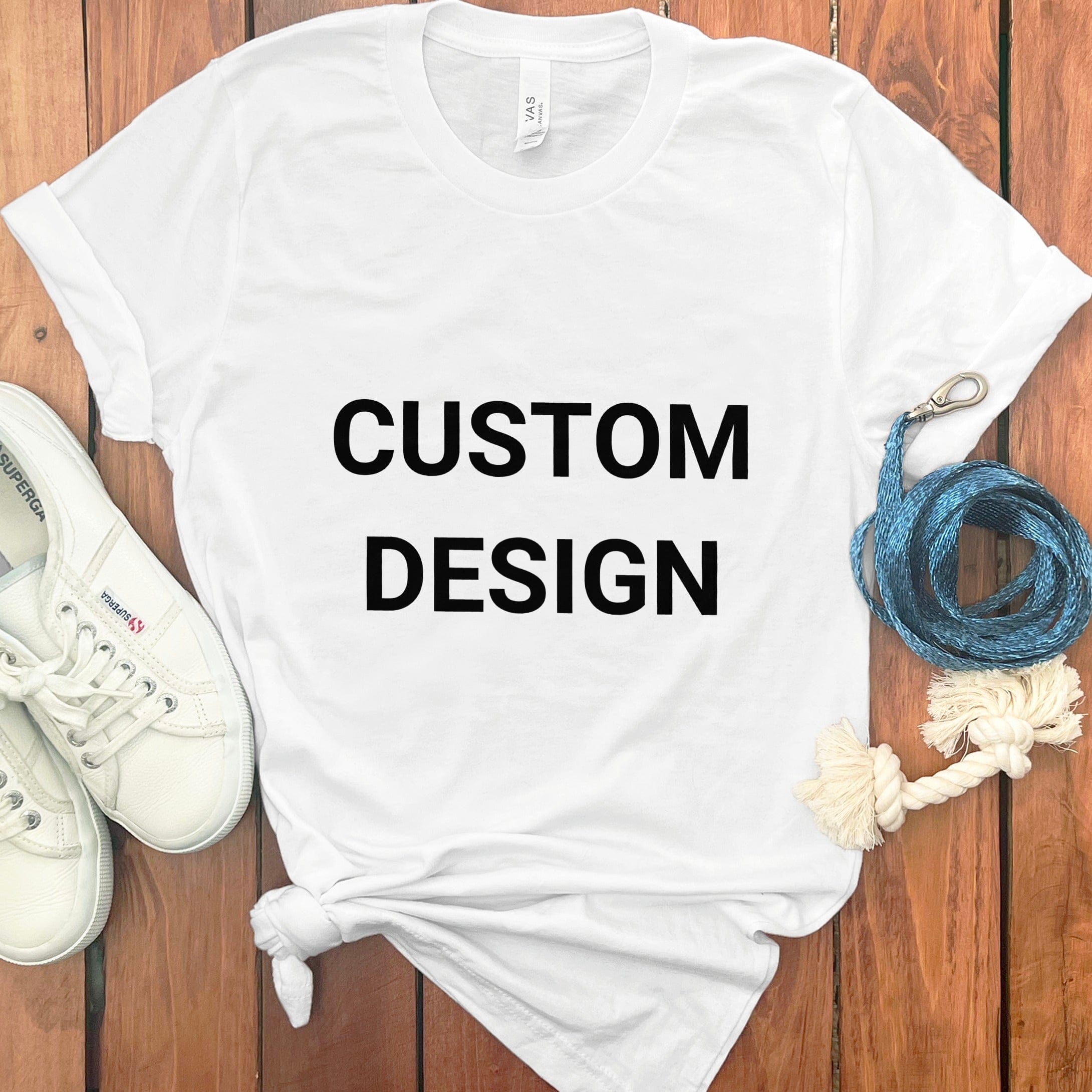 Your Ideas - One of a Kind Design - Custom T-Shirt in White / S by Puppy Jo