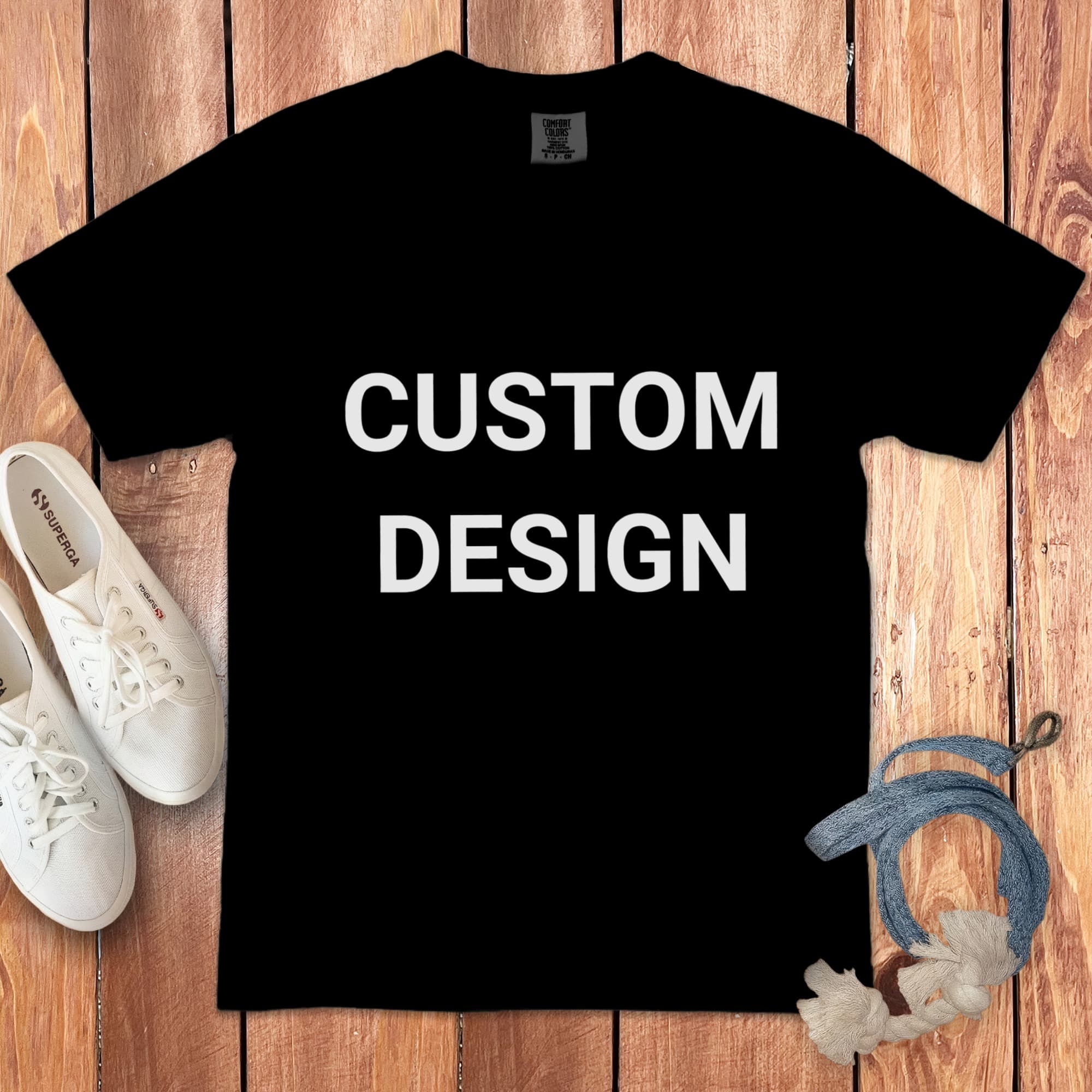 Your Ideas - One of a Kind Design - Custom V-Neck T-Shirt in Black / S by Puppy Jo